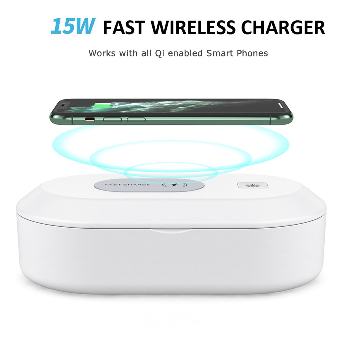 SaniCharge II es un dispositivo 3 en 1 que desinfecta y carga tu teléfono móvil.