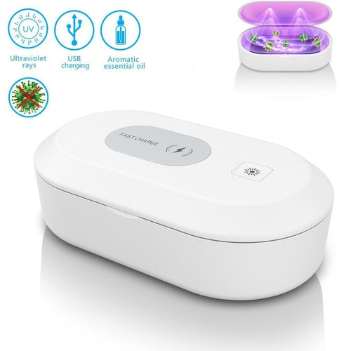 SaniCharge II es un dispositivo 3 en 1 que desinfecta y carga tu teléfono móvil.