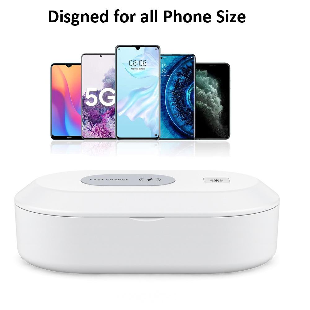 SaniCharge II es un dispositivo 3 en 1 que desinfecta y carga tu teléfono móvil.