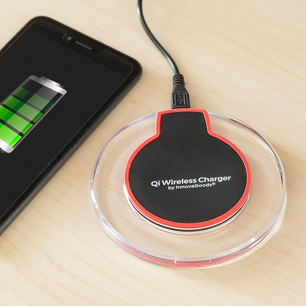 InnovaGoods Kabelloses Qi-Ladegerät für Smartphones