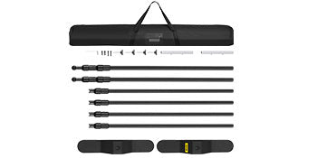 SucceBuy 3x2.4M Backdrop Background Stand Adjustable Telescopic Backdrop Banner Stand for Photocall Video Wedding Event Party