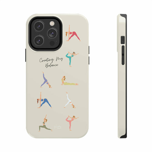 Yoga-Posen Robuste Hülle für iPhone mit kabelloser Ladefunktion