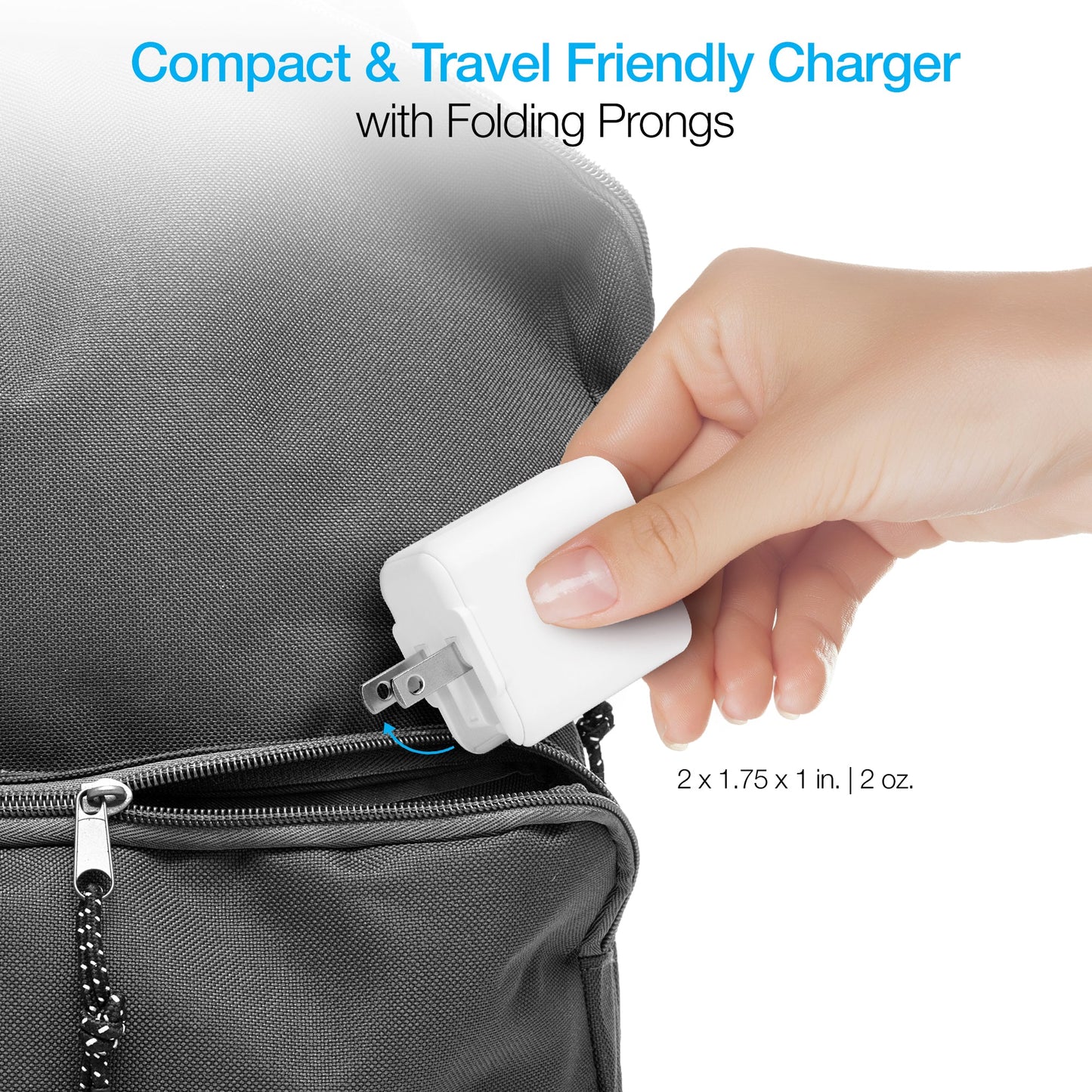 Cargador de pared Naztech PD de 20 W + cable USB-C a Lightning de 1.2 m