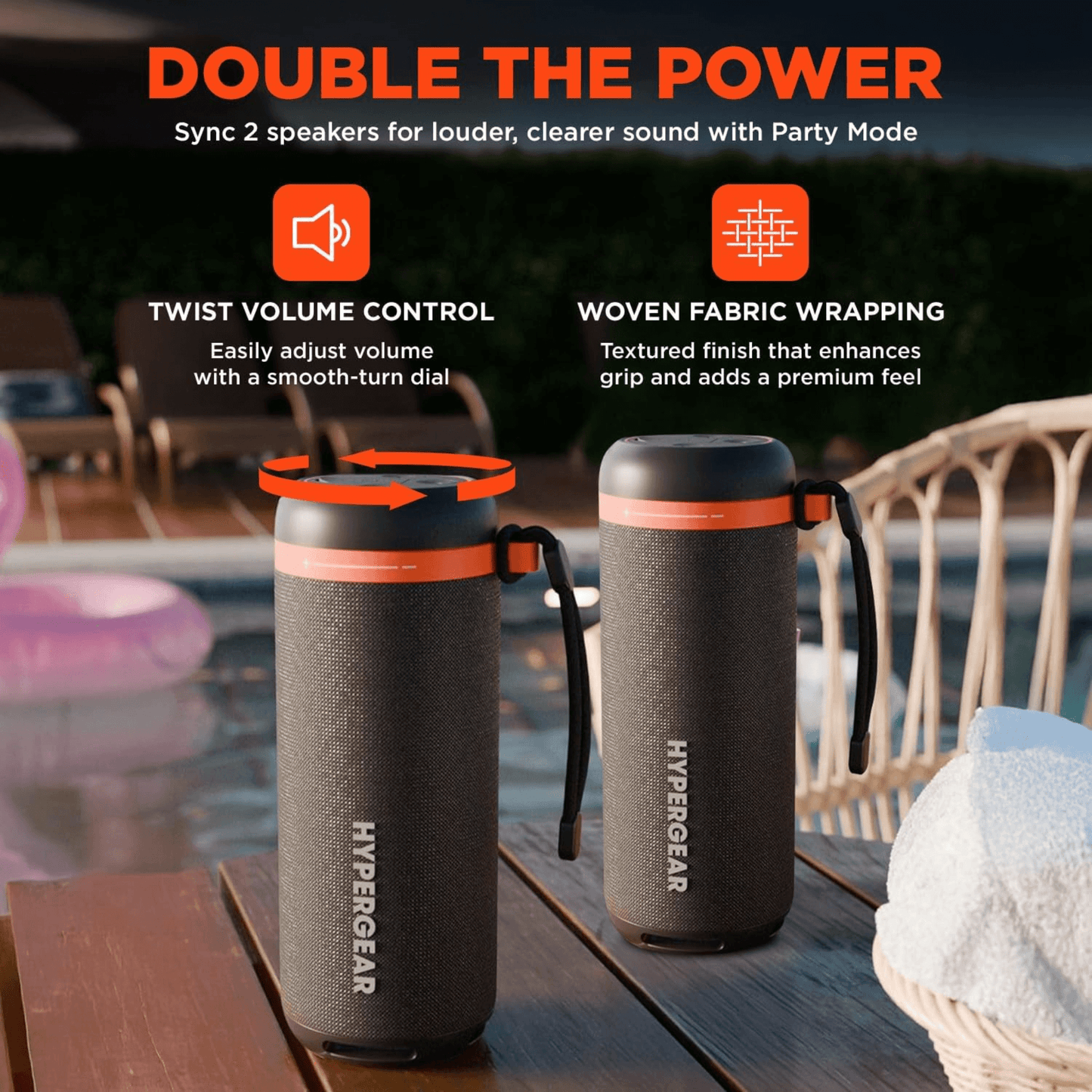 HyperGear SoundTower Tragbarer Bluetooth-Lautsprecher