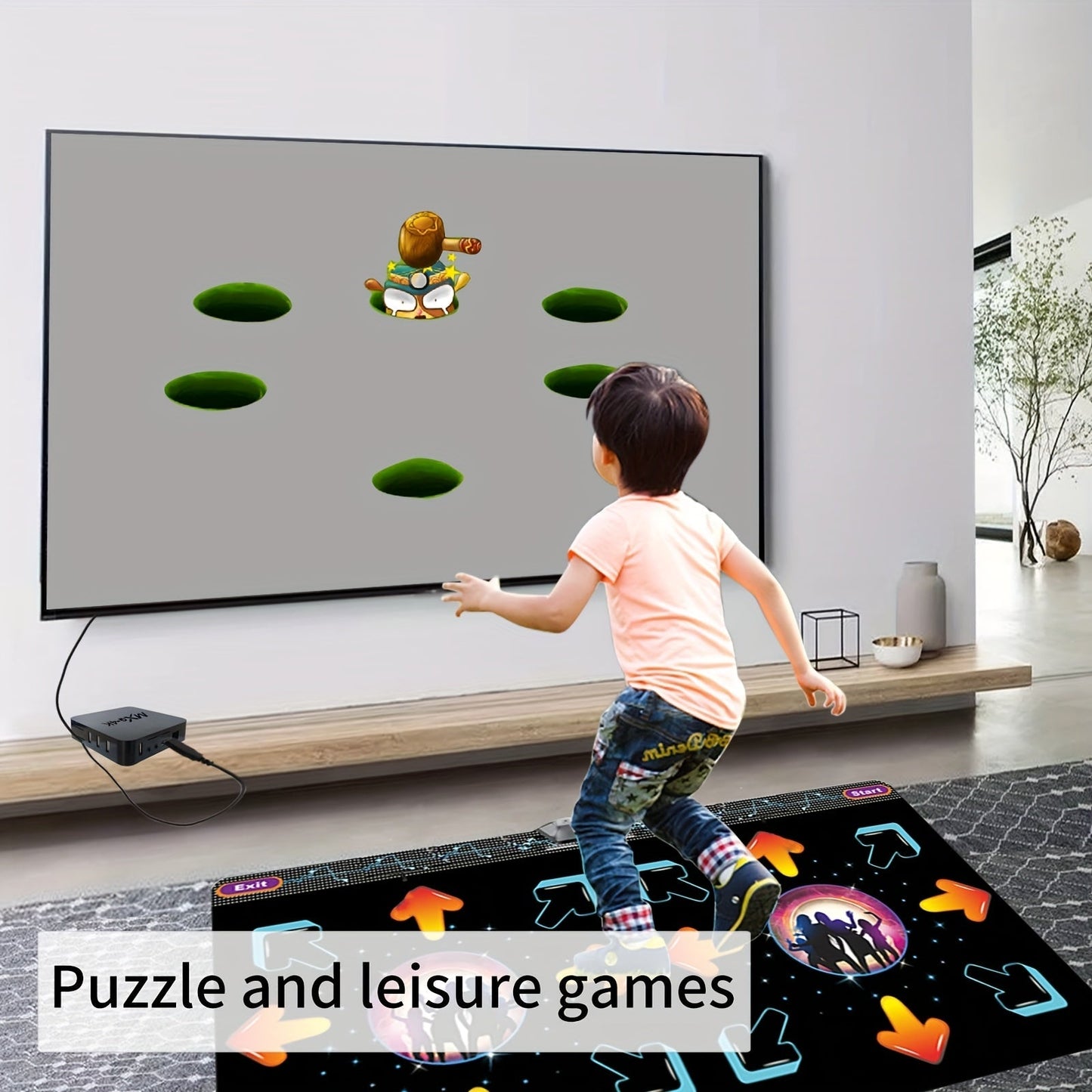 2-Player Dance Mat Game with Motion Sensor