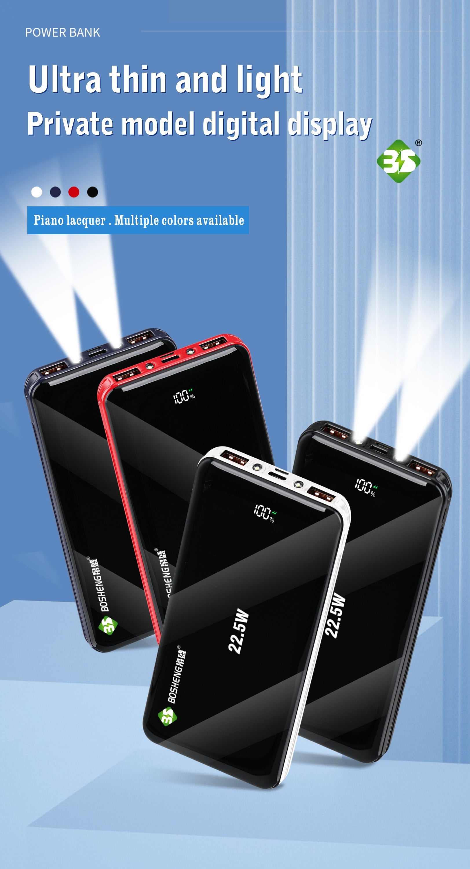 Portable Power Bank  Fast Charging Universal Battery Pack For IPhone,