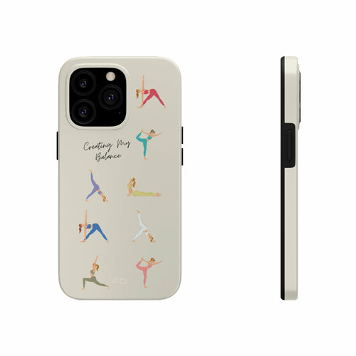 Yoga-Posen Robuste Hülle für iPhone mit kabelloser Ladefunktion