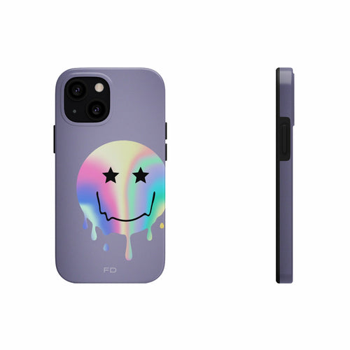 Happy Face with Stars Handyhülle für iPhone mit kabellosem Laden