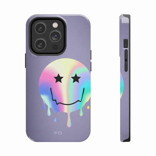 Happy Face with Stars Handyhülle für iPhone mit kabellosem Laden