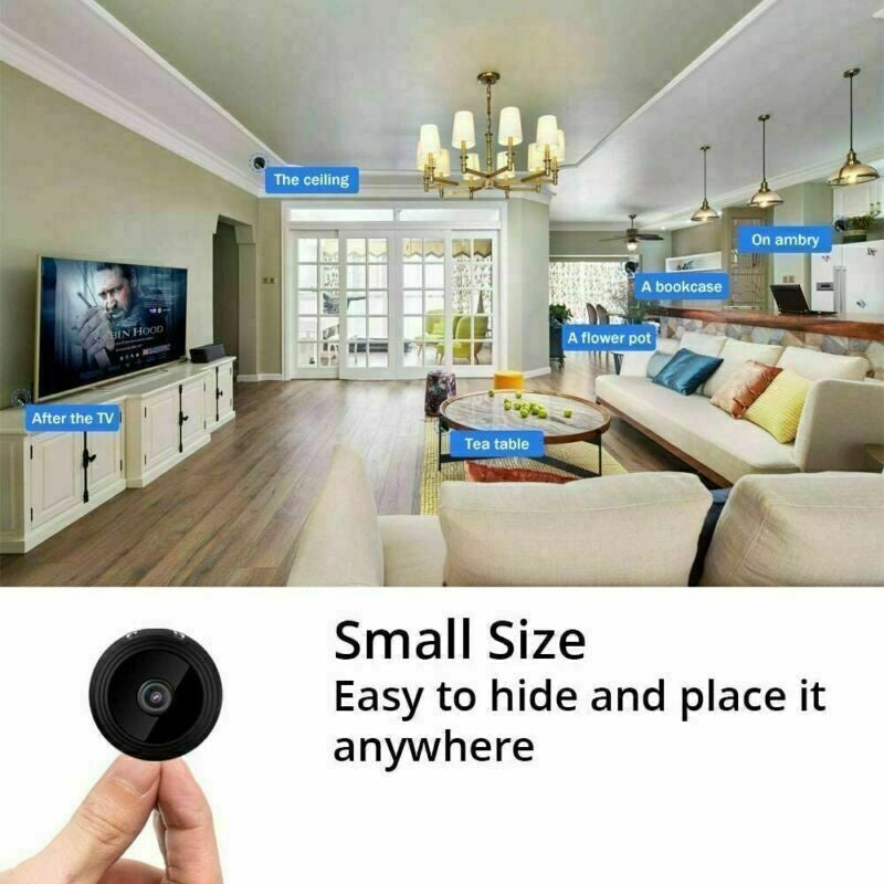 Mini Hidden Spy Camera Wireless Wifi IP Home Security 1080P HD DVR