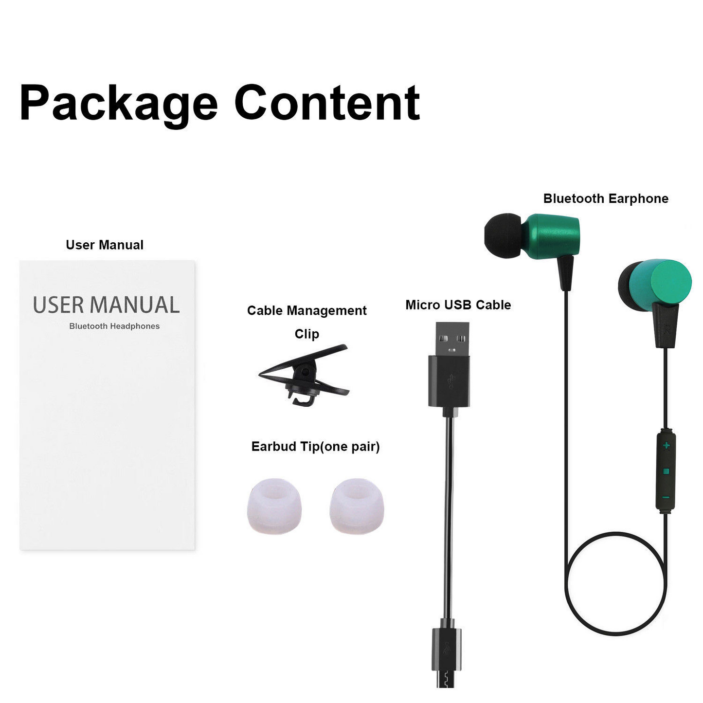 Mini In-Ear Kabelloses Sport-Bluetooth-Headset mit Mikrofon