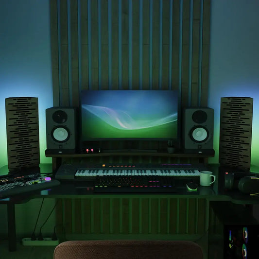 2er-Pack WAVE-mini Bass Trap & RGB-Lampe für Podcasts