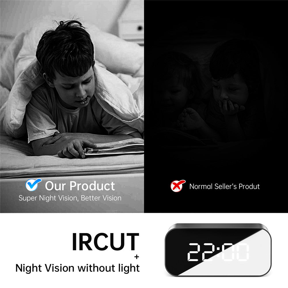 Cámara oculta 4K HD WIFI en reloj, microcámara, visión nocturna IR, videocámara con alarma
