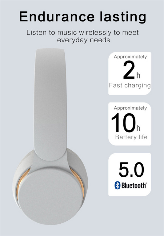 Kabellose Bluetooth 5.0 Stereo-Kopfhörer mit extrem langer Akkulaufzeit