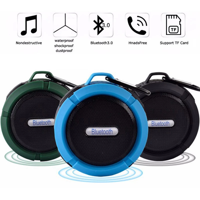 Mini tragbarer wasserdichter Bluetooth-Lautsprecher mit Saugnapf