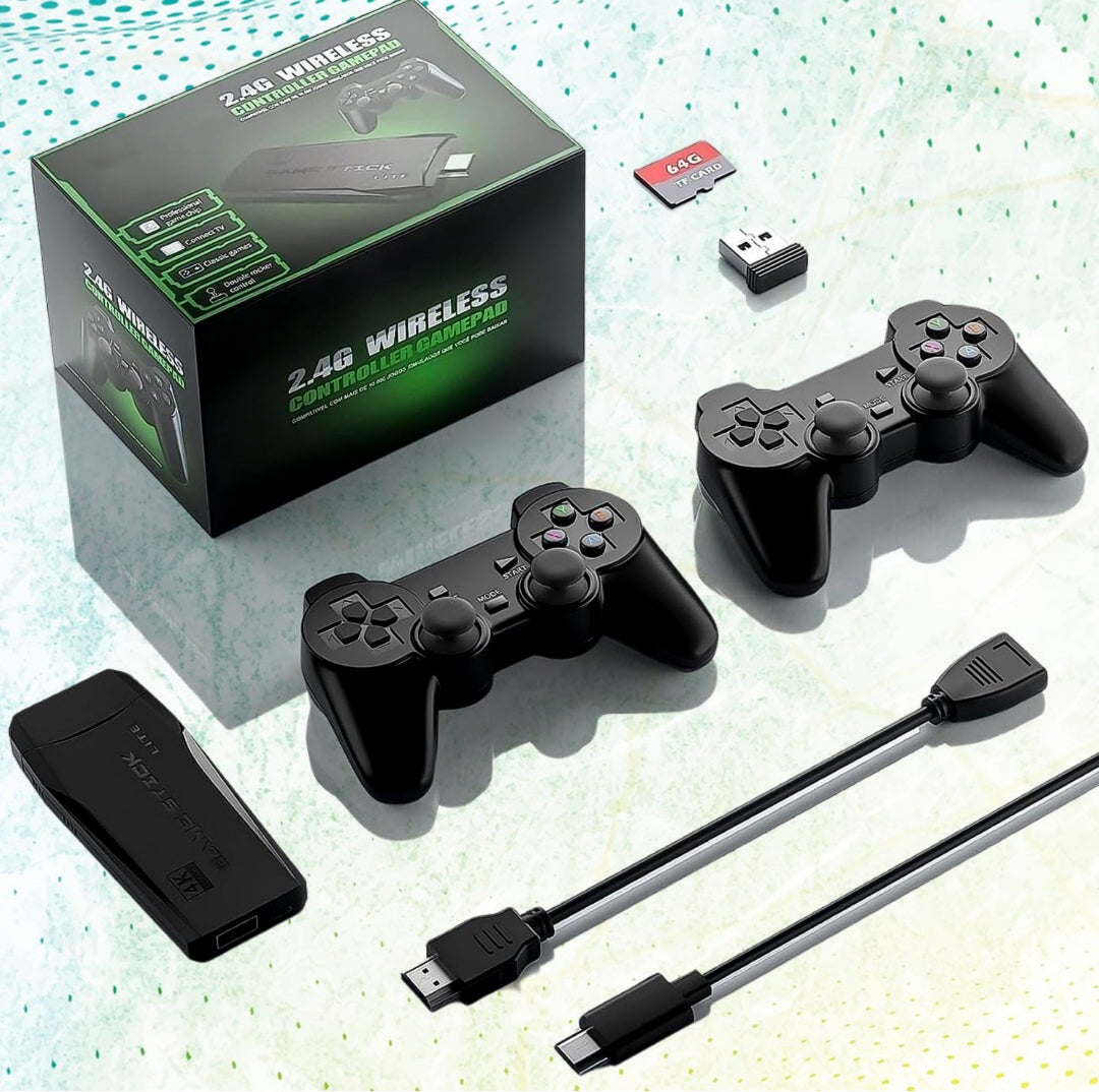 Juego con mando inalámbrico y 10000 juegos en una gamestick