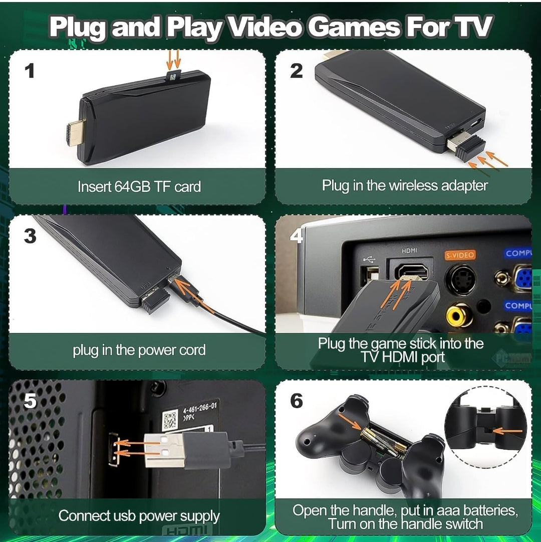 Juego con mando inalámbrico y 10000 juegos en una gamestick