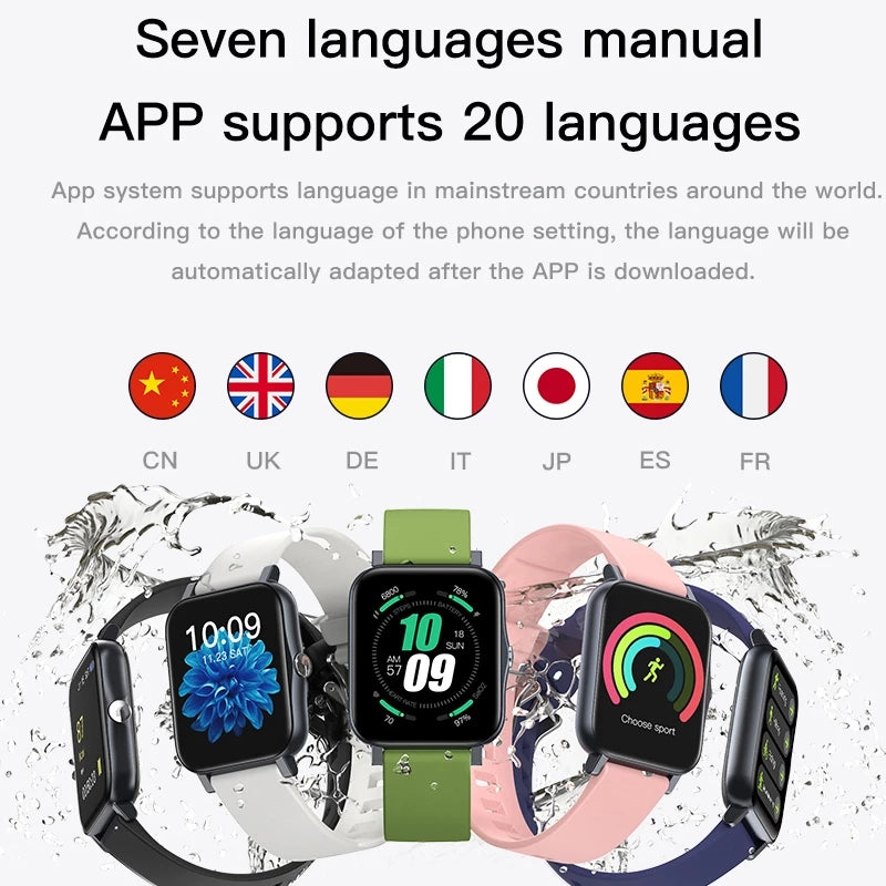 Vollbild-IP68-wasserdichte ultradünne Smartwatch