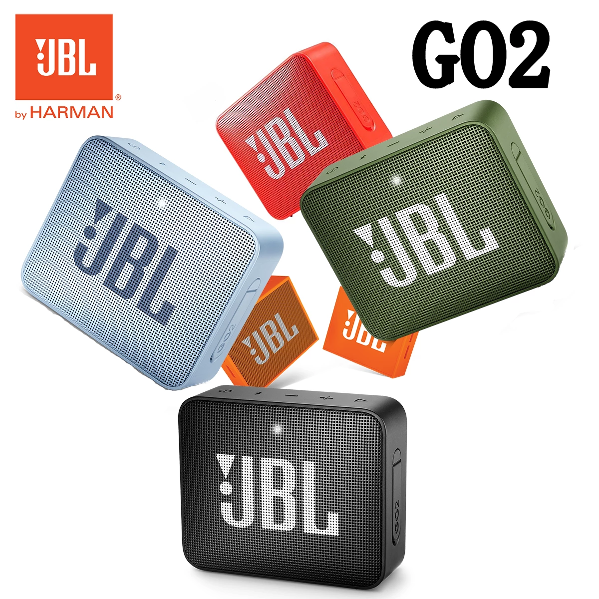 IPX7 Wasserdichter JBL GO 2 Kabelloser Bluetooth Lautsprecher für Outdoor