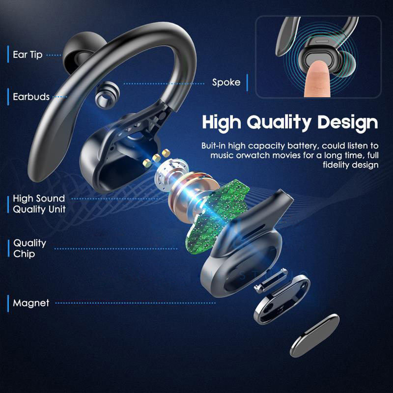 LED Display TWS Sport Bluetooth V5.0 Headset für iPhone Huawei