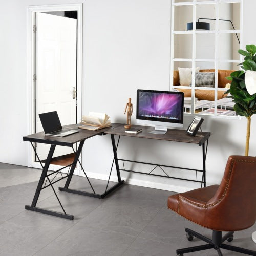 L-Shaped Desk Modern Compute Corner Desk Home Office Gaming Desk