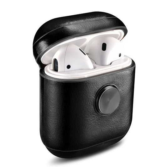 Estuche de piel para auriculares Gyro Box para AirPods Negro