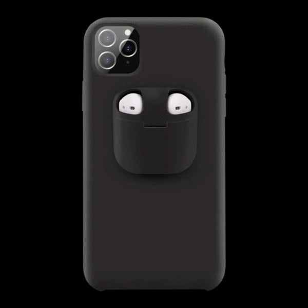 iPhone Case Cover with AirPods Earphone Holder