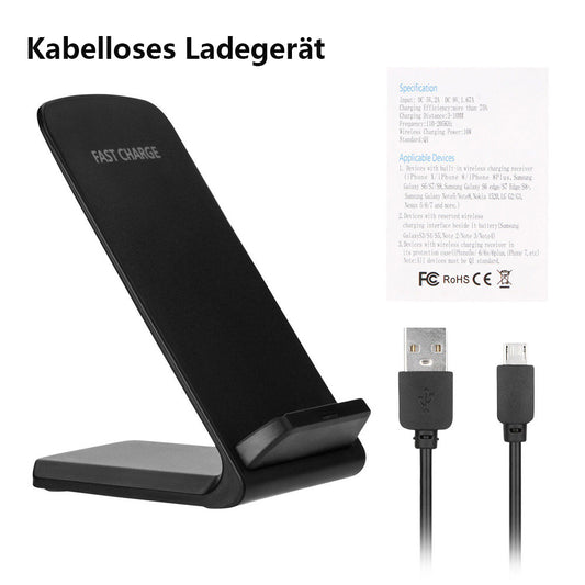 Soporte para teléfono inalámbrico Cargador inalámbrico Qi de carga rápida de 10 W