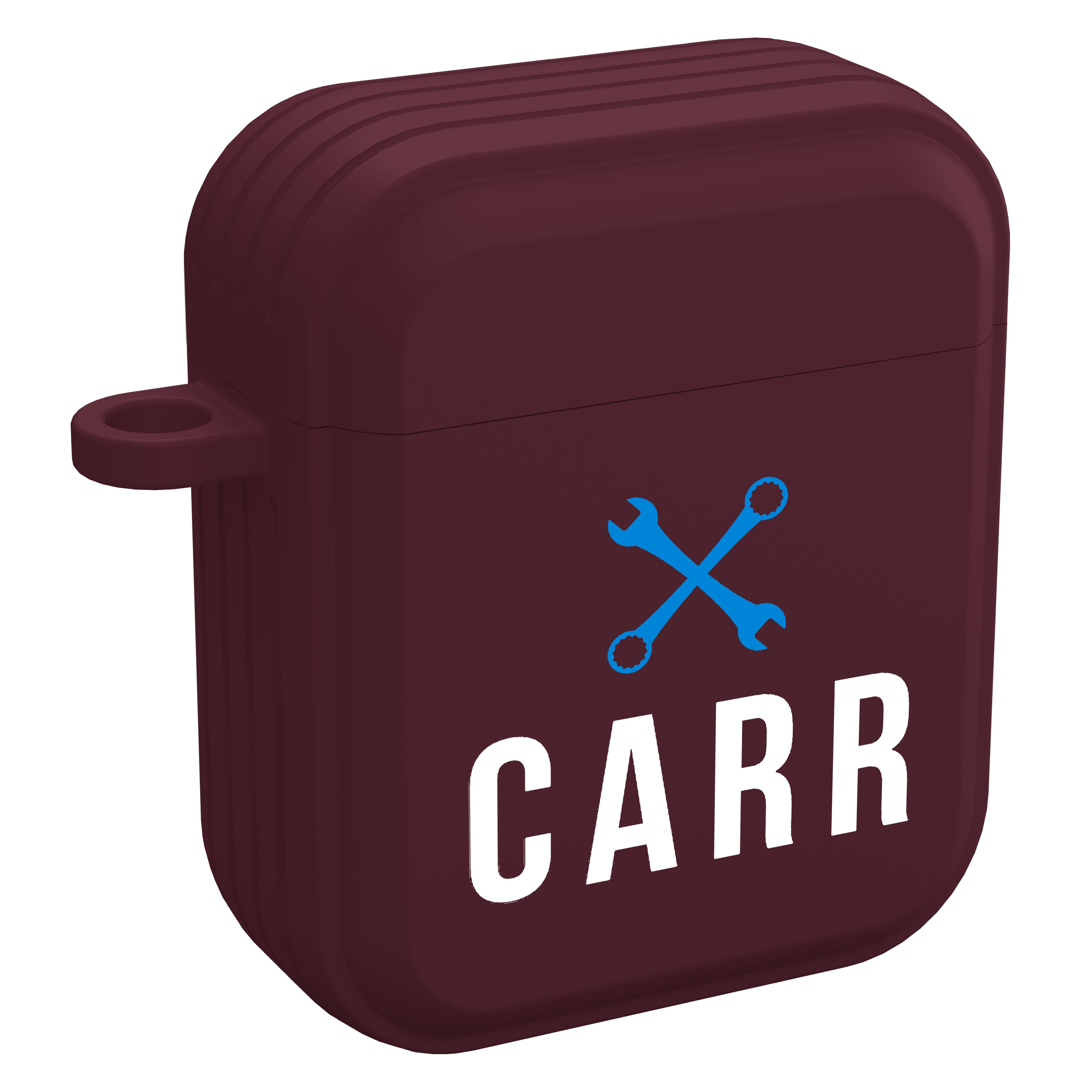 Custom Logo HDX Maroon Case Cover for Apple AirPods Gen 1, 2, 3 & Pro