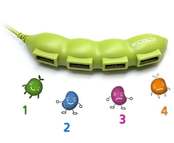 Mini Pc Pea Usb Hub 2.0 High Speed 4 Port
