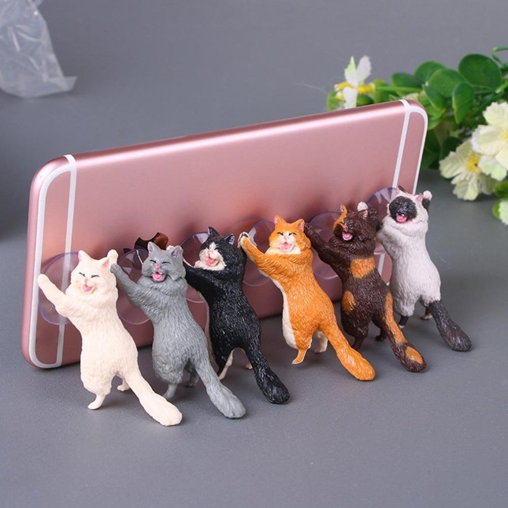 Süßer lustiger Katzen-Handyhalter und Ständer