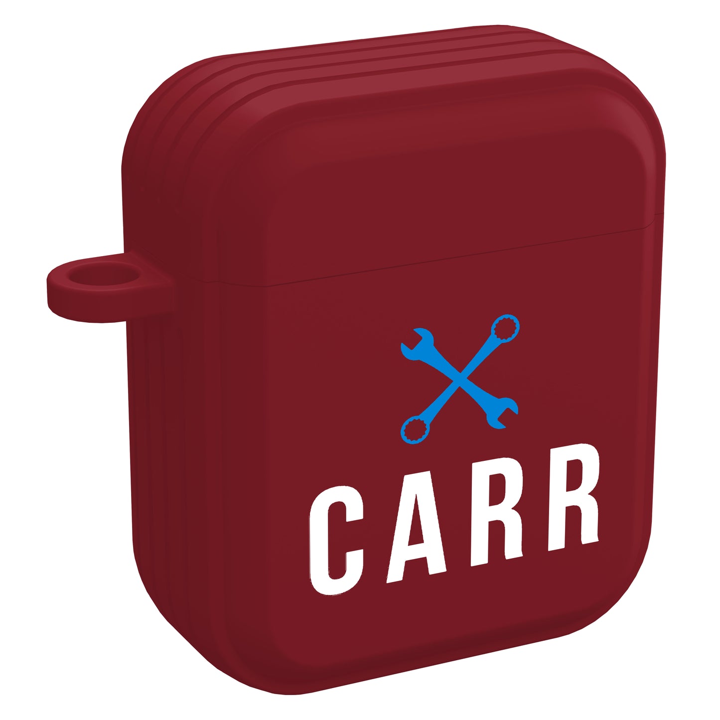 Funda HDX Crimson con logotipo personalizado para Apple AirPods Gen 1, 2, 3 y Pro