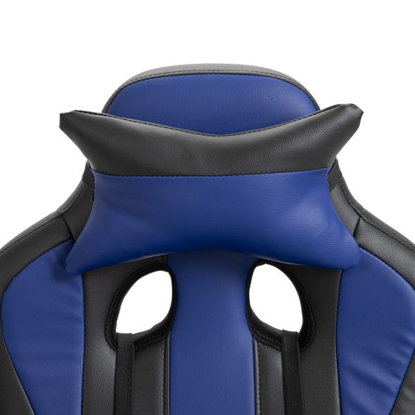 Vinsetto Gaming Stuhl mit hoher Rückenlehne im Racing-Stil aus PU-Leder, Lendenwirbelstütze