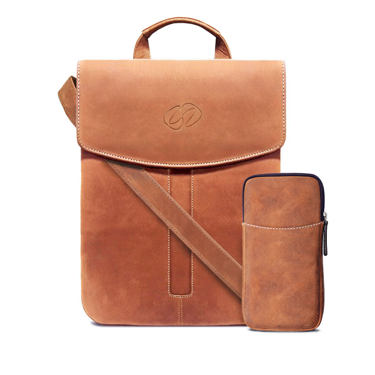 Bolso bandolera de piel de primera calidad para tabletas MacCase