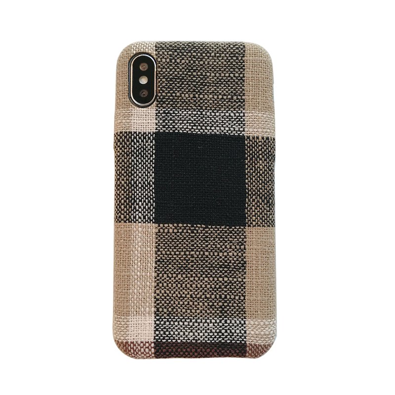 Funda para iPhone de tartán escocés marrón