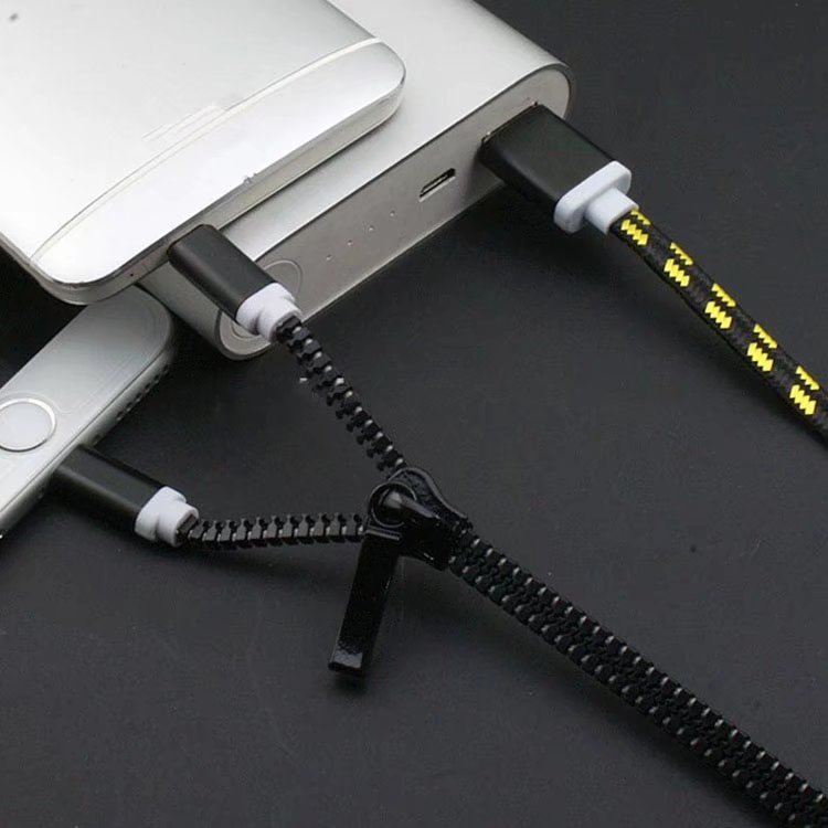 Zipper-Ladekabel mit Dual-Anschluss