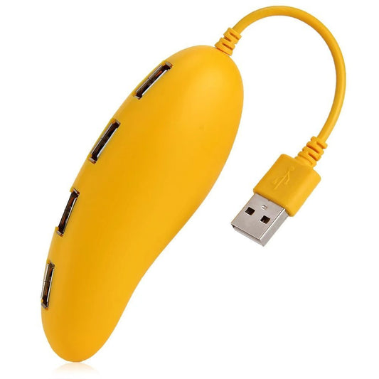 Hub USB 2.0 de 4 puertos con forma de mango