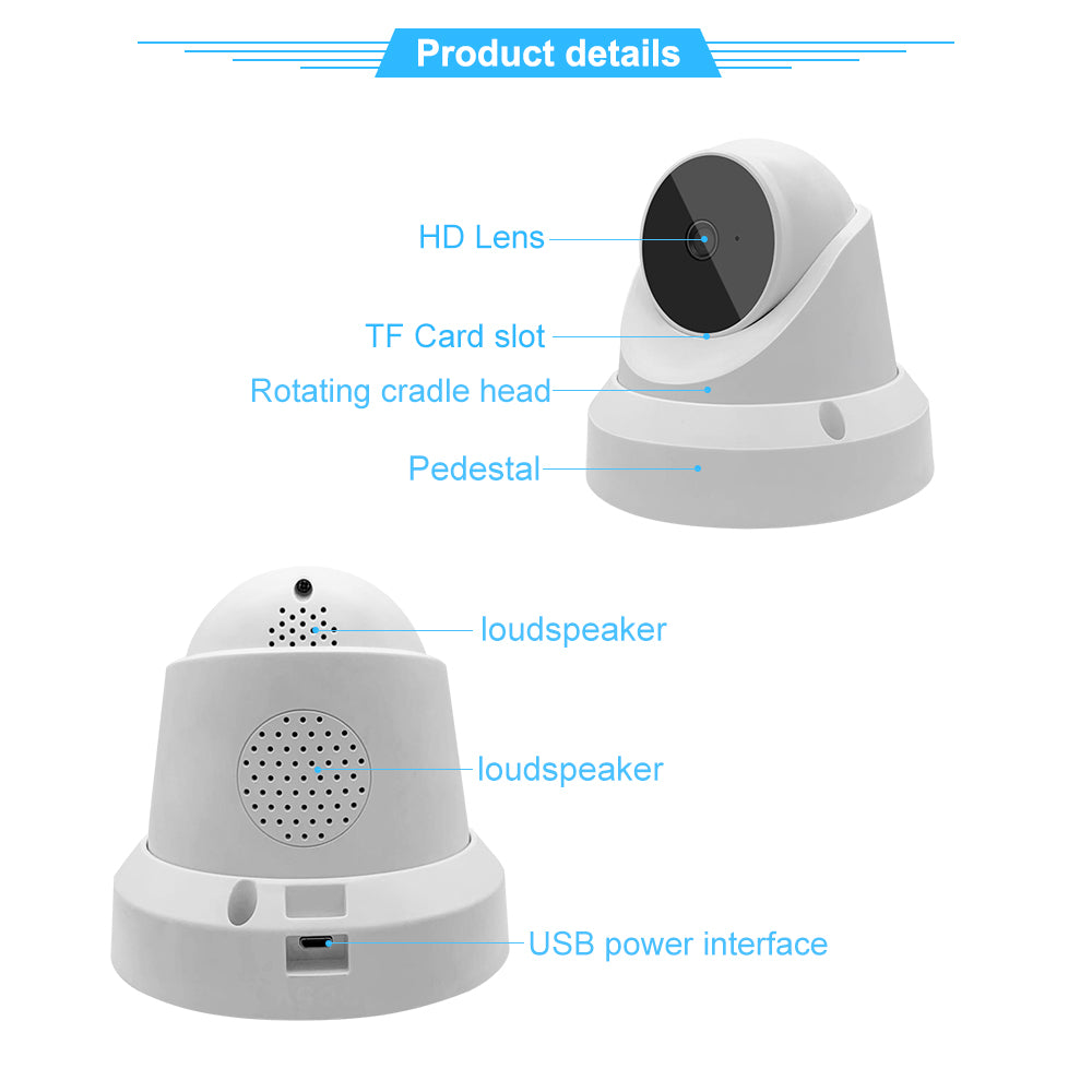Cámara IP WiFi Vigilabebés Cámara de seguridad para el hogar