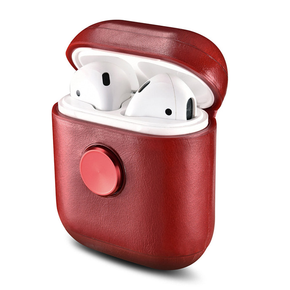 Leder-Kopfhöreretui Gyro Box für AirPods Rot