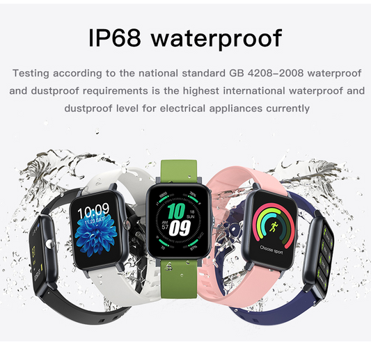 Hochwertige wasserdichte Bluetooth Sport-Smartwatch mit Full-Touchscreen