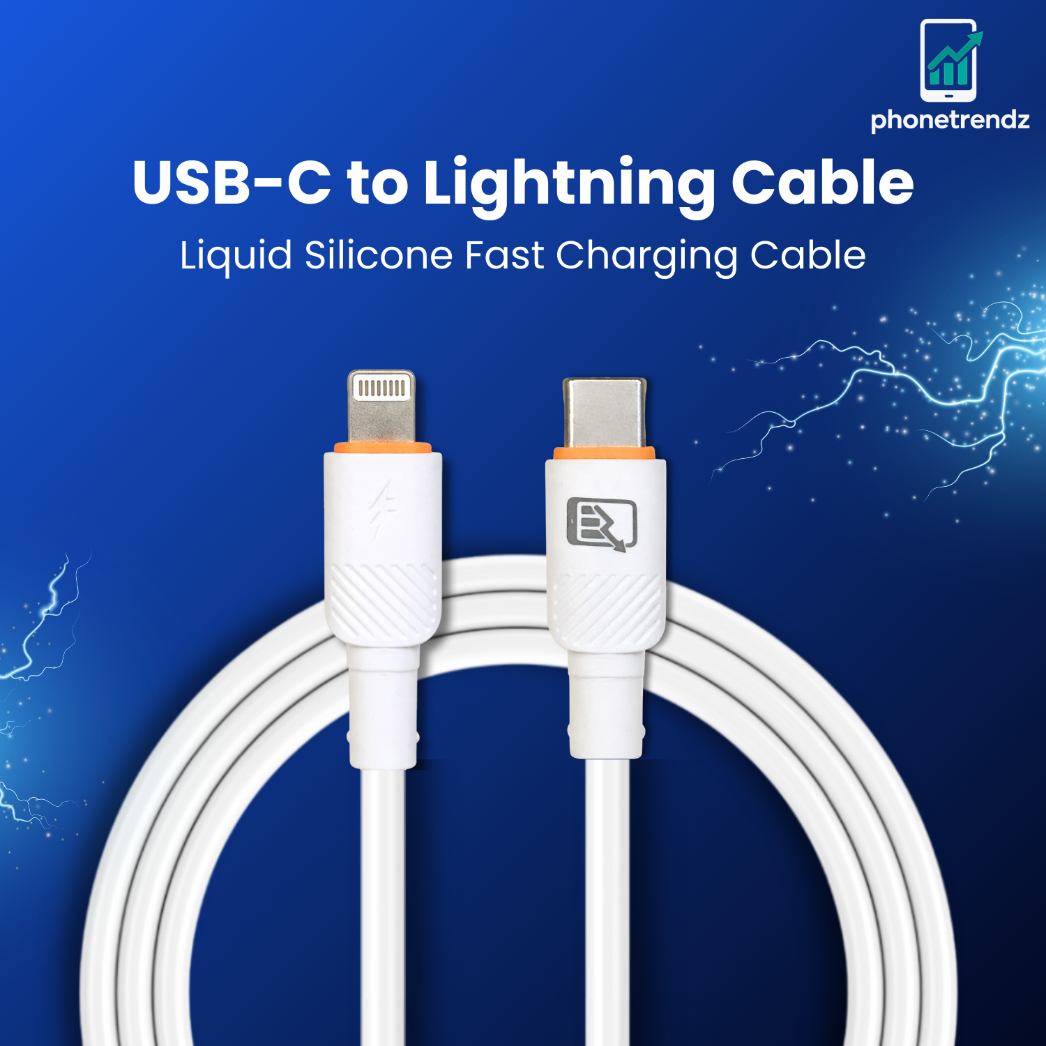 Phone Trendz Type C to Lightning 100W Fast Charging 1M Cable Length