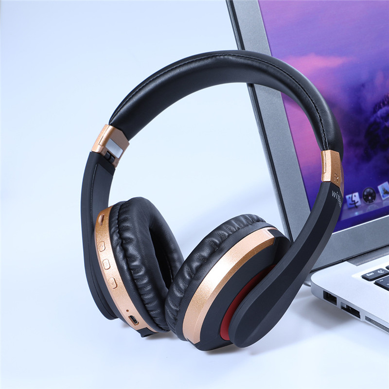 Audífonos estéreo inalámbricos Bluetooth con micrófono para música