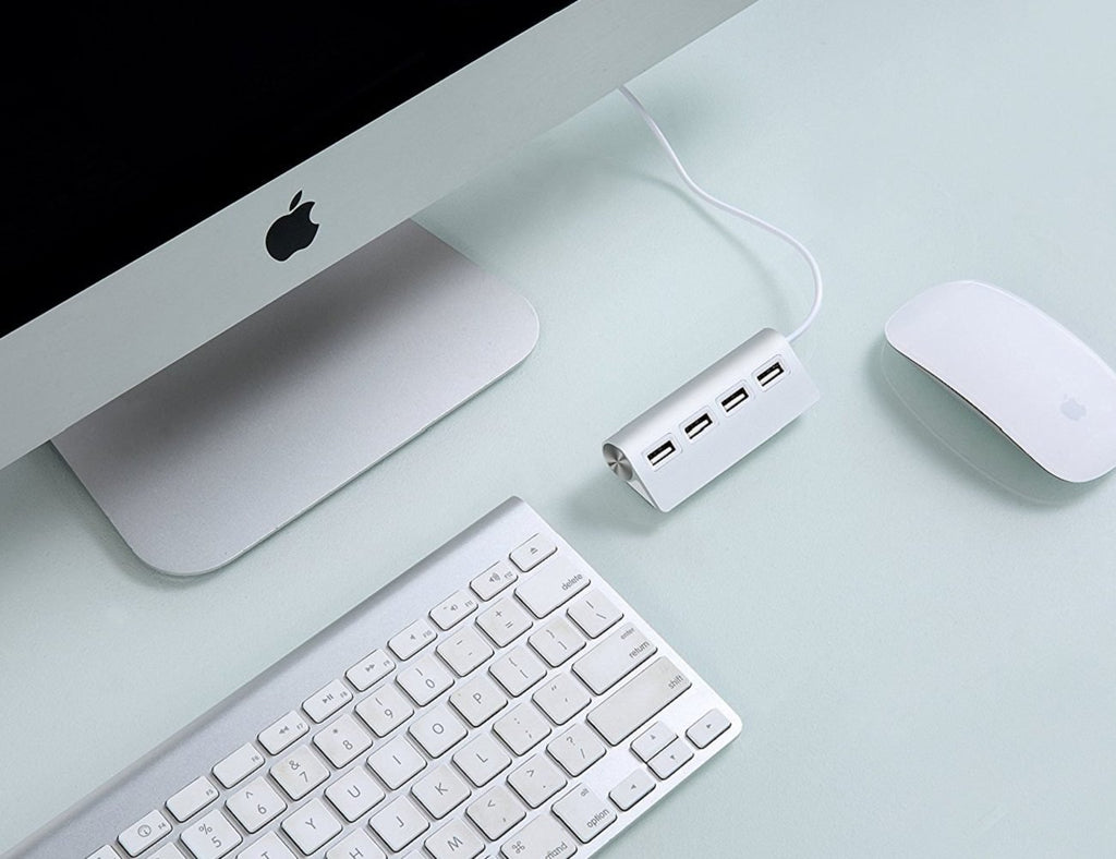 4 Port Aluminum USB Hub