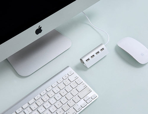 4 Port Aluminum USB Hub