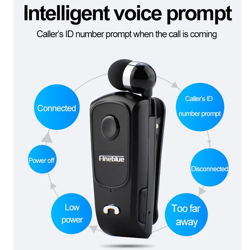 Auricular manos libres Bluetooth CSR inalámbrico con clip para conducir