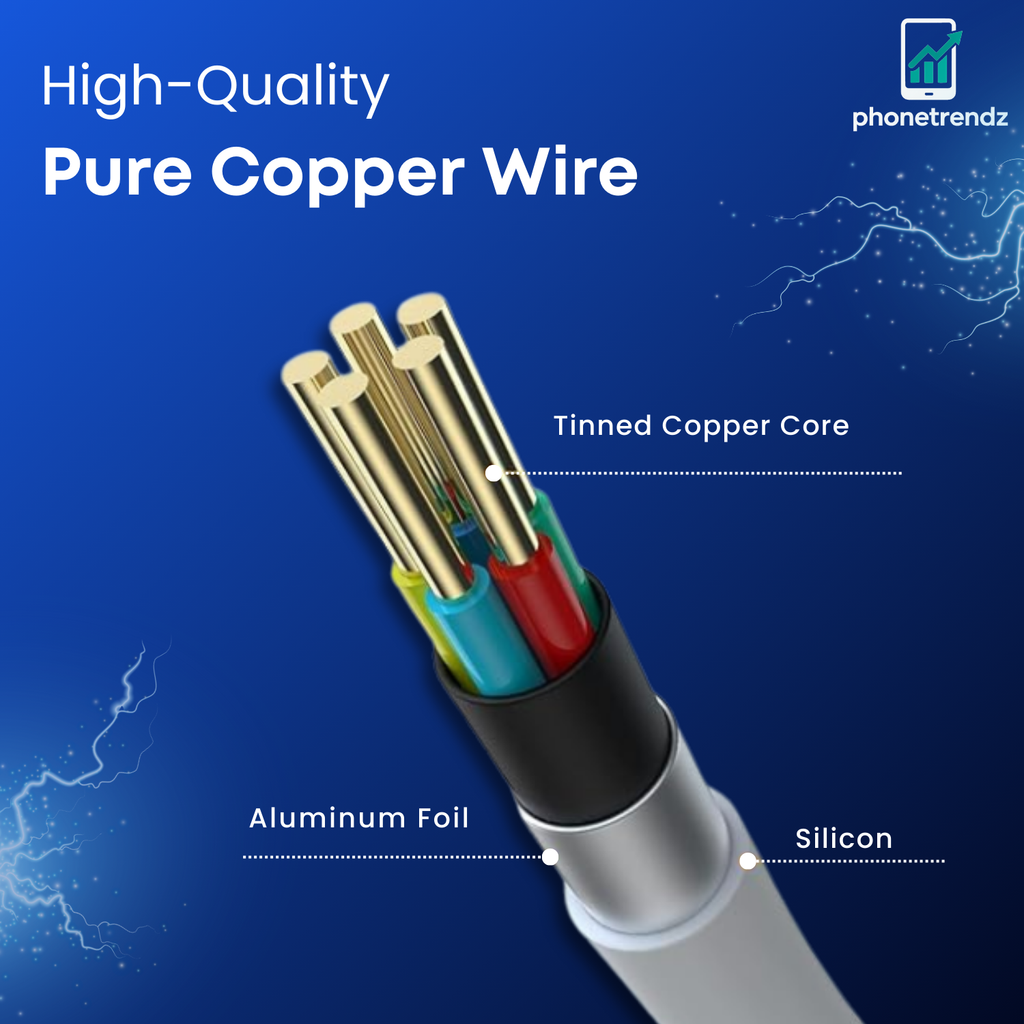 Phone Trendz Type C to Lightning 100W Fast Charging 1M Cable Length