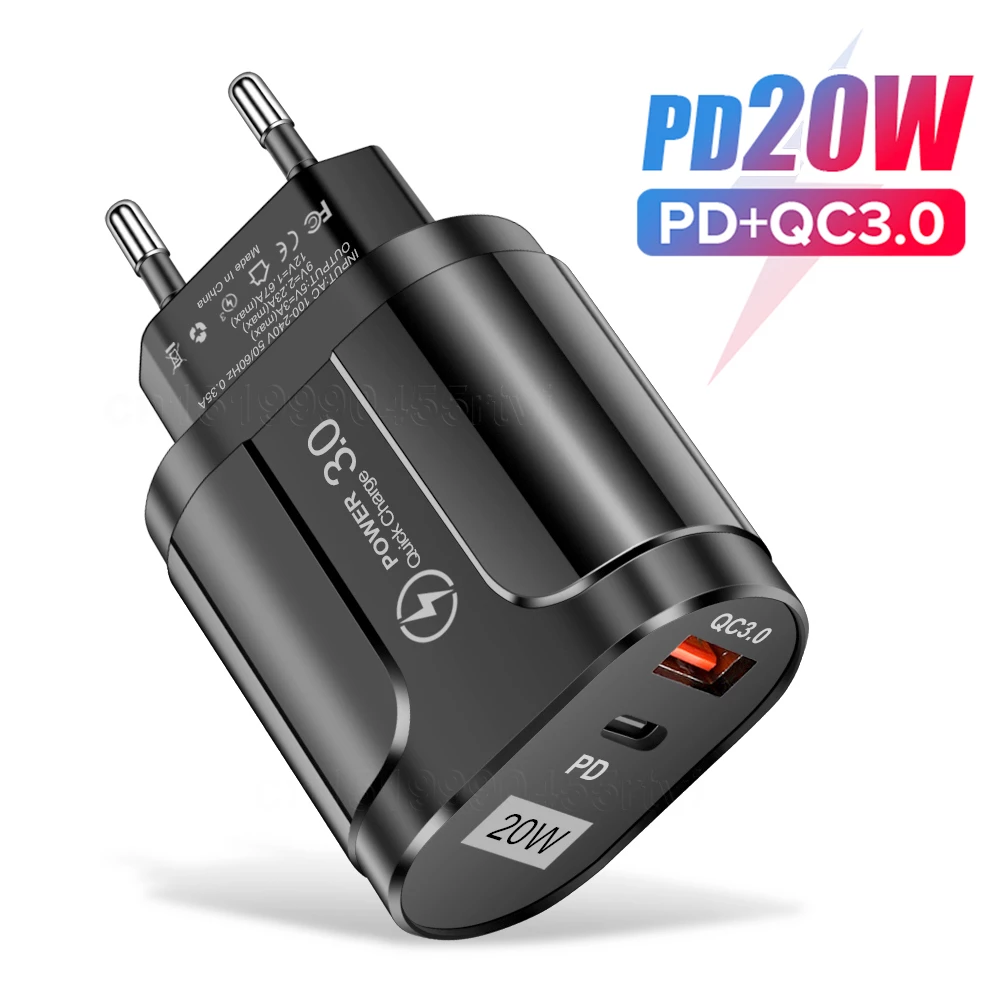PD 20W USB Typ C Ladegerät Schnellladefunktion für iPhone Samsung