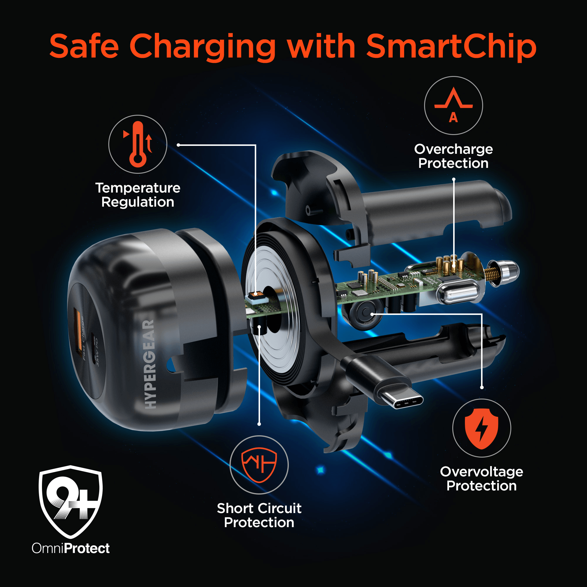 HyperGear SpeedBoost 60W Retractable Car Charger
