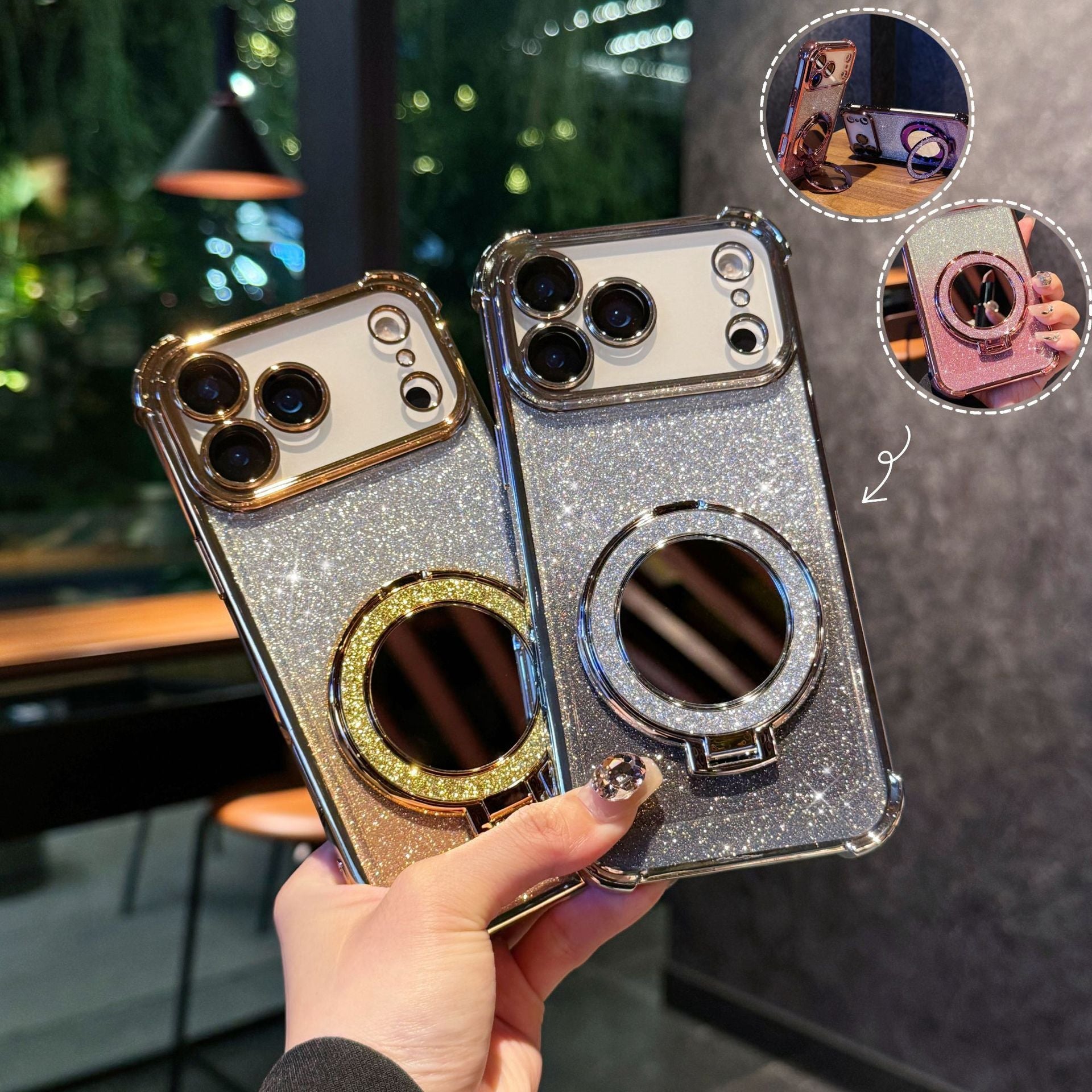 Gradient Flash Mirror Phone Cases in Multiple Colors for Stylish