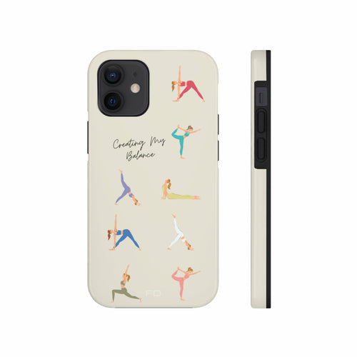 Yoga-Posen Robuste Hülle für iPhone mit kabelloser Ladefunktion